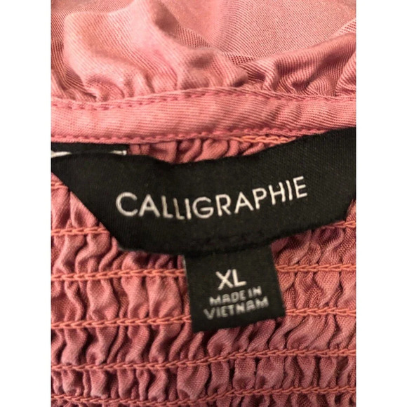 Anthropologie Pink Smocked Blouse - Picture 6 of 7